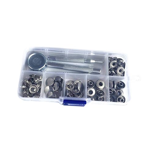 SEWACC 83 Stk Teiliges Edelstahl Druckknopf Set mit Federverschluss DIY Nähzubehör für Taschen Kleidung Geldbörsen Inkl Montagewerkzeug und Aufbewahrungsbox Rostfrei Langlebig Einfach SEWACC 83 Stk Teiliges Edelstahl Druckknopf Set mit Federverschluss DIY Nähzubehör für Taschen Kleidung Geldbörsen Inkl Montagewerkzeug und Aufbewahrungsbox Rostfrei Langlebig Einfach von SEWACC