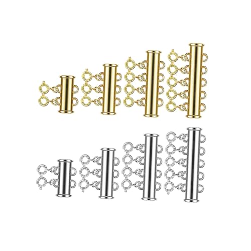 SEWACC 8Stücke Teilige Multifunktionale Magnetverschlüsse für Schmuck Kreative Mehrreihige Karabinerhaken Silber für DIY Accessoires und Halskettenverschluss SEWACC 8Stücke Teilige Multifunktionale Magnetverschlüsse für Schmuck Kreative Mehrreihige Karabinerhaken Silber für DIY Accessoires und Halskettenverschluss von SEWACC
