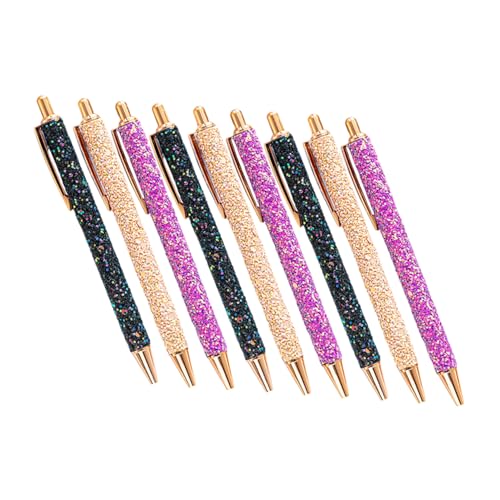 SEWACC 9 Stück Teiliges Mehrfarbiges Kugelschreiber Glitzer-pailletten Metallisch Einziehbare Stifte in Roségold Schwarz und Kreative Dekorative Kugelschreiber für Schule Büro Lehrer und SEWACC 9 Stück Teiliges Mehrfarbiges Kugelschreiber Glitzer-pailletten Metallisch Einziehbare Stifte in Roségold Schwarz und Kreative Dekorative Kugelschreiber für Schule Büro Lehrer und von SEWACC