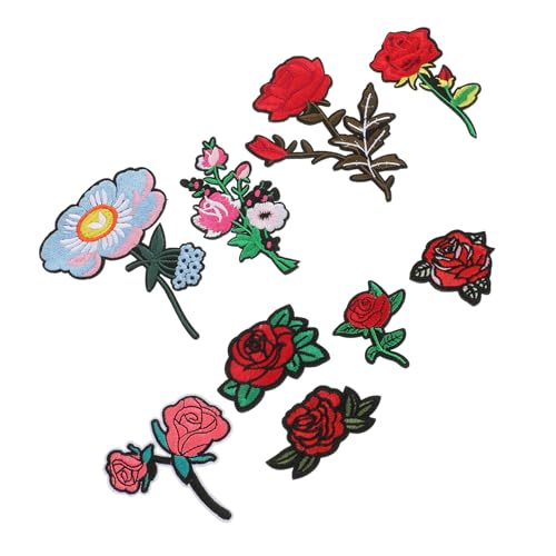 SEWACC 9 Stück Teiliges Rosen Aufnäher zum Aufbügeln Bestickte Verschleißfeste Patches für Kleidung Hüte Taschen Dekorative DIY Applikationen Strapazierfähige Reparaturflicken Vielseitig SEWACC 9 Stück Teiliges Rosen Aufnäher zum Aufbügeln Bestickte Verschleißfeste Patches für Kleidung Hüte Taschen Dekorative DIY Applikationen Strapazierfähige Reparaturflicken Vielseitig von SEWACC