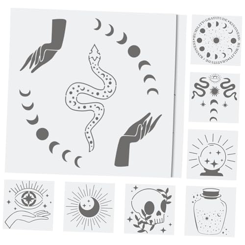 SEWACC 9 Stück Teiliges Schablonen DIY Malerei Wiederverwendbare Pet Zeichenvorlagen mit Hohlraum design Vielseitig für Wand und Leinwand Leicht zu Reinigen und Kinderfreundlich SEWACC 9 Stück Teiliges Schablonen DIY Malerei Wiederverwendbare Pet Zeichenvorlagen mit Hohlraum design Vielseitig für Wand und Leinwand Leicht zu Reinigen und Kinderfreundlich von SEWACC