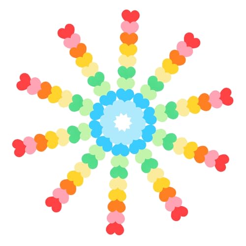 SEWACC 90 Stück Bunte Herz Papierausschnitte Dekorative Bastelmaterialien für Klassenzimmer Diy Projekte und Pinnwand Dekorationen für Kreative Bastelarbeiten und Lebendige Raumgestaltung von SEWACC