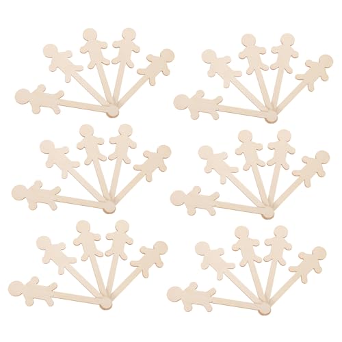 SEWACC 90 Stück Holzspäne Dekoration Unlackierte Holzmenschen Holzmenschen Ausschnitte Holzausschnitte Zum Basteln Menschen Ausschnitte Basteln Zum Holz DIY von SEWACC