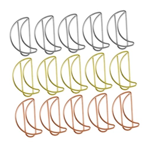 SEWACC 90 Stück Teiliges Mondförmiges Metall Notizhalter Bunte Büroklammern in Gold Roségold Silber Kreative Planer Clips für Dokumentenorganisation Lesezeichen und Schulbedarf Zuhause SEWACC 90 Stück Teiliges Mondförmiges Metall Notizhalter Bunte Büroklammern in Gold Roségold Silber Kreative Planer Clips für Dokumentenorganisation Lesezeichen und Schulbedarf Zuhause von SEWACC