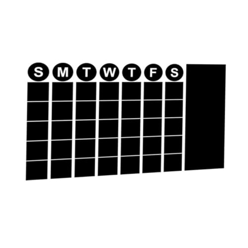 SEWACC Abnehmbare Kreidetafel Wandsticker Selbstklebend Kalender Design Wanddeko Büro Zuhause Schule Multifunktional Notiztafel Aufkleber Langlebig und Wiederverwendbar von SEWACC