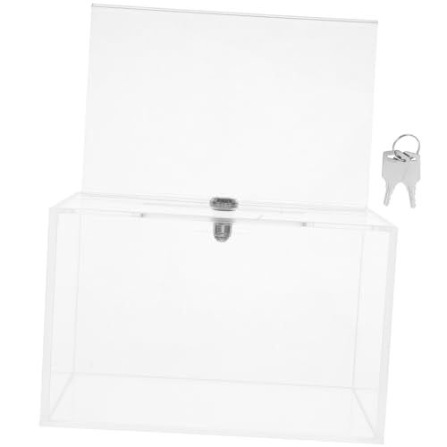 SEWACC Abschließbare Acryl Vorschlagsbox mit Transparentem Design Integrierter Signhalter Robuste Sammelbox für Meinungen und Kommentare Geeignet für Schulen Büros Community Events SEWACC Abschließbare Acryl Vorschlagsbox mit Transparentem Design Integrierter Signhalter Robuste Sammelbox für Meinungen und Kommentare Geeignet für Schulen Büros Community Events von SEWACC