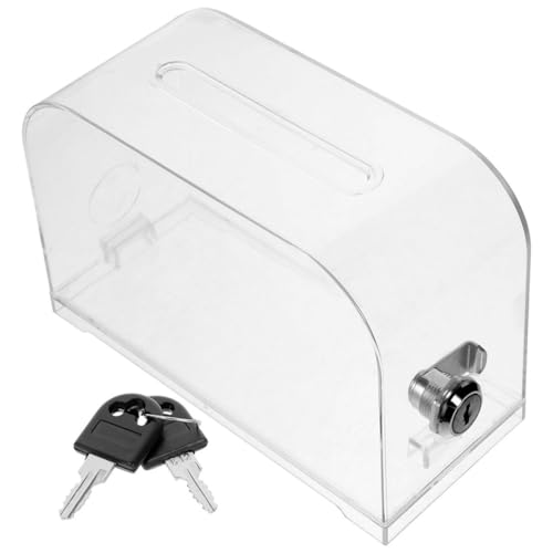 SEWACC Abschließbare Acrylbox Transparente Spendenbox mit Schloss für Profis für Meetings und Messen von SEWACC
