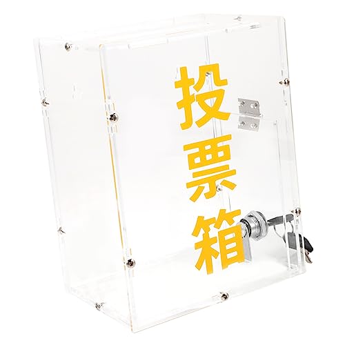 SEWACC Acryl Spendenbox mit Schloss Transparente Wahlurne für Vorschläge und Fundraising Leicht und Tragbar für Geldgeschenke Abstimmungen und Tipps Sammeln von SEWACC