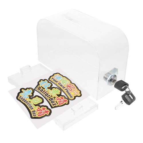 SEWACC Acryl Spendenbox mit Schloss und Schlüssel Multifunktionale Transparente Kartenbox für Büro Sichere Geld und Visitenkartenaufbewahrung Robuste Wahlurne und Vorschlagsbox SEWACC Acryl Spendenbox mit Schloss und Schlüssel Multifunktionale Transparente Kartenbox für Büro Sichere Geld und Visitenkartenaufbewahrung Robuste Wahlurne und Vorschlagsbox von SEWACC