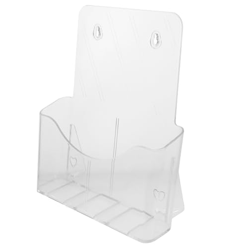 SEWACC Acryl Wandhalterung für Dokumente Transparent Einlagiges Büro Organizer Regal Platzsparender Magazinhalter für Zeitschriften Broschüren und Akten Moderner Wandbefestigung Stauraum SEWACC Acryl Wandhalterung für Dokumente Transparent Einlagiges Büro Organizer Regal Platzsparender Magazinhalter für Zeitschriften Broschüren und Akten Moderner Wandbefestigung Stauraum von SEWACC