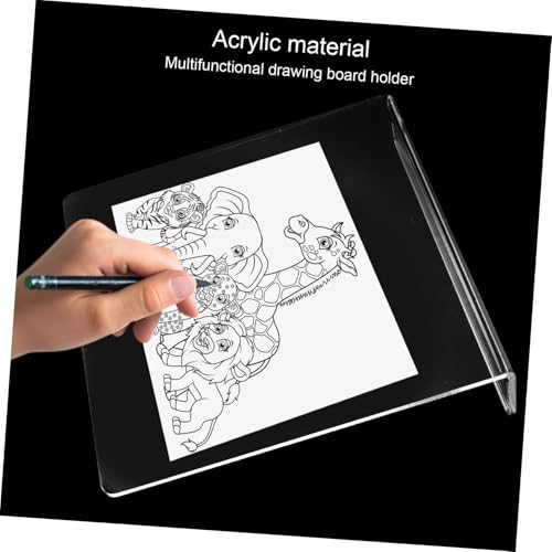 SEWACC Acryl Zeichenbrett Ständer Transparenter Malunterlage Halter Vielseitiger Easel Stand für Öl Aquarell Pastell Desktop Display für Zeichnen Lesen Schreiben von SEWACC