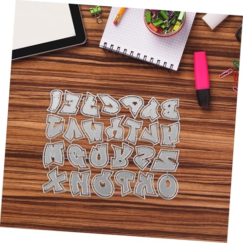 SEWACC Alphabet Stanzformen Metall Alphabet Buchstabenprägung Metall Stanzformen Papierprägemaschine Stanzschablonen Für DIY Stempel von SEWACC