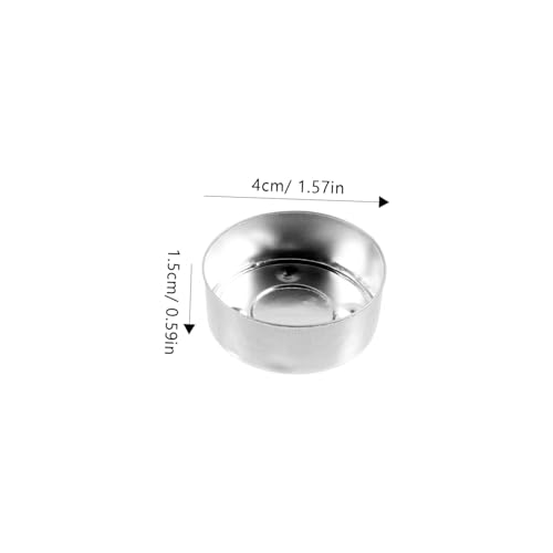 SEWACC Aluminium teelichthalter mit Dochten Transparente DIY Kerzengläser Praktisches Zubehör für Sojawachs Kerzen Kompakt Vielseitig Einsetzbar von SEWACC