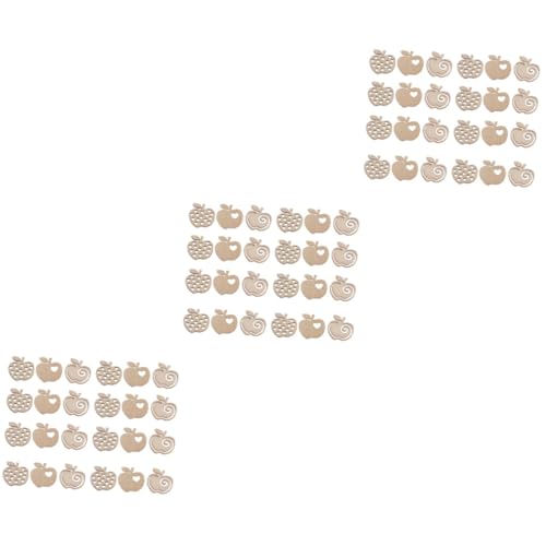 SEWACC Apfel Basteln 300 Stk Bastelzubehör Selber Machen Tischdeko Esstisch Holzdekoration Wandtapetendekoration Mini-chips Bulk-chips Hölzerne Ornamente Holzscheibe Für Party Bambus von SEWACC