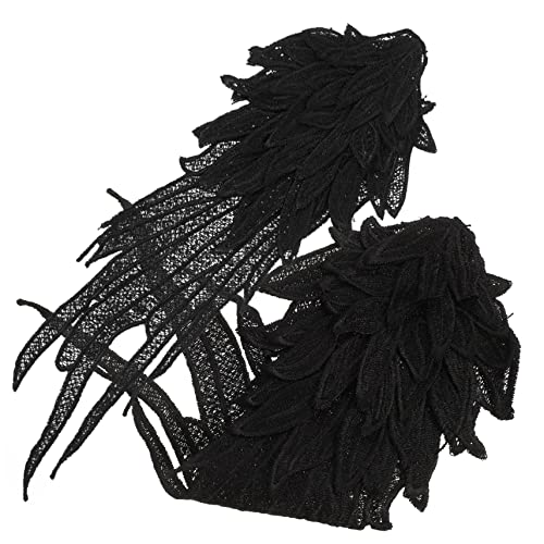 SEWACC Bestickte Engelsflügel Spitzenapplikationen zum Aufnähen und Bügeln Diy Kleidungsflicken für Reparatur und Dekoration Mehrlagige Schwarze Spitze für Kleidung und Party SEWACC Bestickte Engelsflügel Spitzenapplikationen zum Aufnähen und Bügeln Diy Kleidungsflicken für Reparatur und Dekoration Mehrlagige Schwarze Spitze für Kleidung und Party von SEWACC