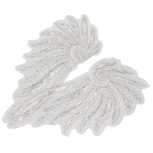 SEWACC Bestickte Flügel Applikationen zum Aufnähen Leichtes DIY Stickerei Patch für Kleidung Kostüme Hüte Party Performance outfits Silberfarbene Flügel Patches SEWACC Bestickte Flügel Applikationen zum Aufnähen Leichtes DIY Stickerei Patch für Kleidung Kostüme Hüte Party Performance outfits Silberfarbene Flügel Patches von SEWACC