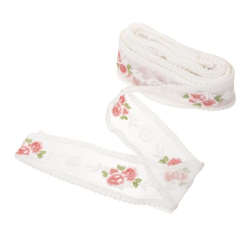 SEWACC Besticktes Spitzenband Breit Weißes Blumenband für Geschenkverpackung DIY Bastelspitzenband für Geschenkbox Strauß Dekoration Vielseitig Einsetzbar SEWACC Besticktes Spitzenband Breit Weißes Blumenband für Geschenkverpackung DIY Bastelspitzenband für Geschenkbox Strauß Dekoration Vielseitig Einsetzbar von SEWACC