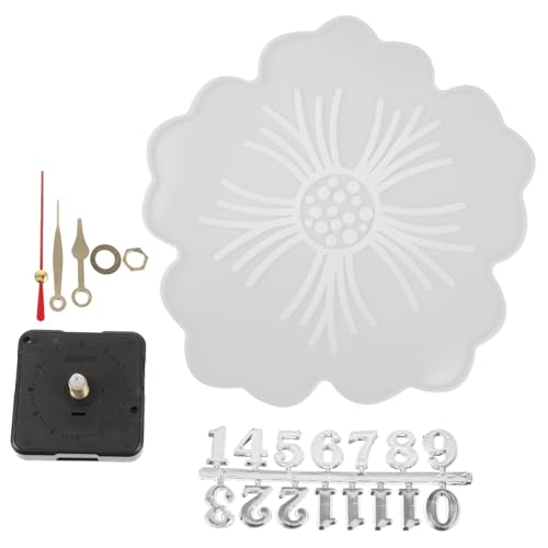 SEWACC Blumenförmige Silikon uhrgussform DIY Uhrwerk Bastelzubehör Wanddekor Uhrmacherei Epoxidharz Form für Kreative Wanduhren Herstellung SEWACC Blumenförmige Silikon uhrgussform DIY Uhrwerk Bastelzubehör Wanddekor Uhrmacherei Epoxidharz Form für Kreative Wanduhren Herstellung von SEWACC