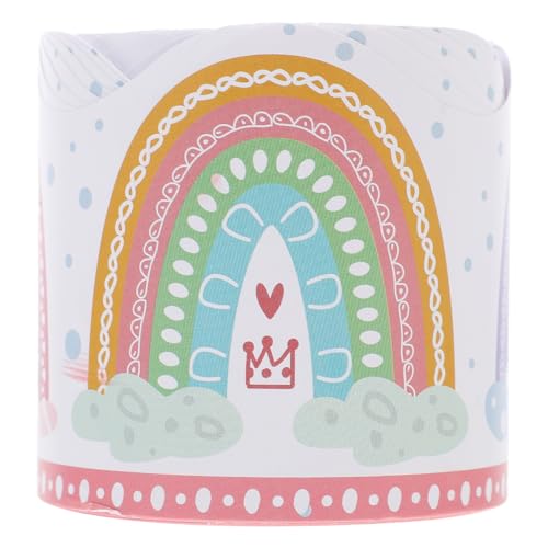 SEWACC Boho Pinnwand Bordüre Wellenrand Buntes Regenbogen Dekorpapier Selbstklebend Klassenzimmer Pinnwand bordüre für Schuldekoration mit Herzen und Punkten von SEWACC
