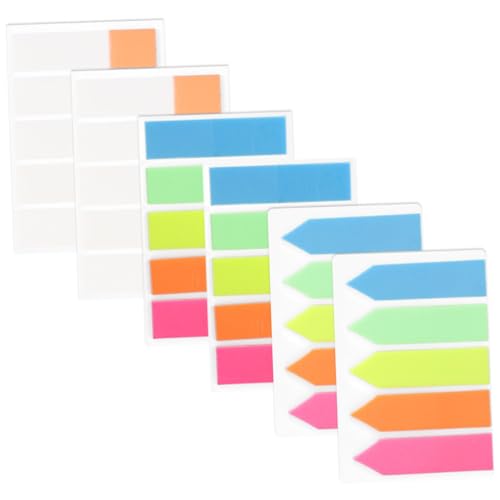 SEWACC Bücher Lesestreifen Bunt Selbstklebend Haftnotizen Lesehilfen für Schüler Lehrer Lesezeichen Markierungsstreifen Transparent Pet Praktische Index Tabs für Notizen und von SEWACC