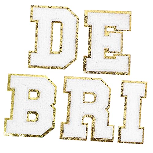 SEWACC Bügelbuchstaben Aufnäher Teilig Weiße Bride Stoffbuchstaben zum Aufbügeln und Aufnähen für Kleidung Jeans Taschen Diy Textilapplikationen Langlebige Patches von SEWACC