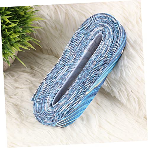 SEWACC Bunt Bedrucktes Baumwollband Breit Blau Langlebiges DIY Geschenkband für Basteln Hochzeit Deko Schmuckherstellung Scrapbooking und Heimdekoration von SEWACC