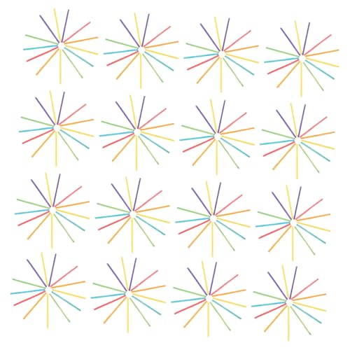 SEWACC Bunte Bastelstäbe DIY Handwerk Stäbe Lernspielzeug Kreative Holzstäbe für Bastelarbeiten Schulprojekte Kindergruppen von SEWACC