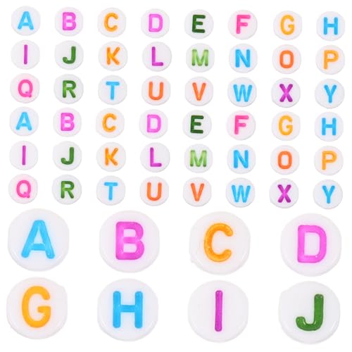SEWACC Bunte Buchstabenperlen mit Großem Leichte Acrylperlen zum Auffädeln für DIY Schmuckherstellung Vielseitige Perlen für Armbänder Halsketten und Bastelprojekte von SEWACC