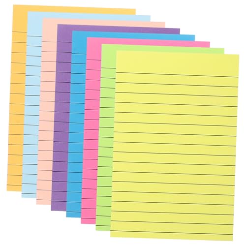 SEWACC Bunte Haftnotizen Farben Selbstklebende Notizblöcke für Bürobedarf und Schule Dekorative Portable Memo Pads für Effektive Organisation und Markierung von SEWACC