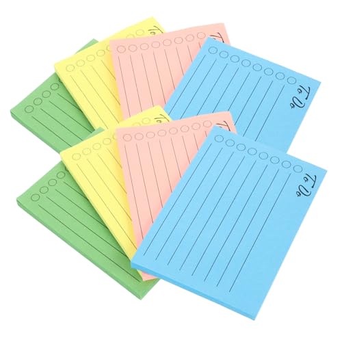 SEWACC Bunte Haftnotizen Selbstklebende Memo Sticker in Blau Grün und Gelb für Büro Zuhause Praktische Notizzettel für To Do Listen Erinnerungen von SEWACC
