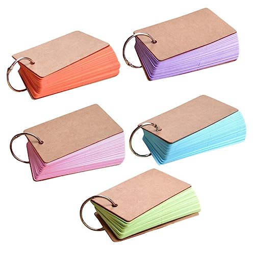 SEWACC Bunte Karteikarten Blanko Notizkarten Blau Hellgrün Orange für Schüler Vokabeln und Lernkarten Leicht und Handlich von SEWACC
