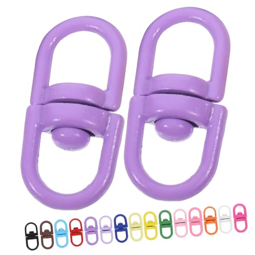 SEWACC Bunte Schlüsselanhänger Karabiner aus Zinklegierung Drehbare Schlüsselring Clips für DIY Schmuck Schlüsselbänder Praktische Anhänger Zubehör für Handwerk und Alltag von SEWACC