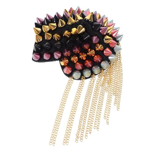 SEWACC Bunte Schulterklappen mit Quasten Vintage Punk Stil mit Nieten Auffällige Uniform Dekoration für Kostüme Handliches Teiliges Schulter Accessoire für Kleidung SEWACC Bunte Schulterklappen mit Quasten Vintage Punk Stil mit Nieten Auffällige Uniform Dekoration für Kostüme Handliches Teiliges Schulter Accessoire für Kleidung von SEWACC