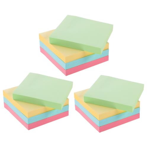 SEWACC Bunte Selbstklebende Haftnotizen Dickes Papier Doppelseitig Beschreibbar Praktische Sticky Tabs für Büro Schule Zuhause Vielseitig Einsetzbar Starke Haftkraft von SEWACC