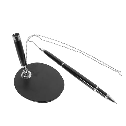SEWACC Business Kugelschreiber mit Kette Schwarz Stehendes Design Schnelltrocknende Robust für Büro Bank Konferenzraum und Empfangstheke SEWACC Business Kugelschreiber mit Kette Schwarz Stehendes Design Schnelltrocknende Robust für Büro Bank Konferenzraum und Empfangstheke von SEWACC