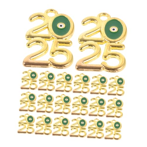 SEWACC Charm-set für Halskette und Armband mit Neujahrsmotiv 2025 Schmuckherstellung Perlenset von SEWACC