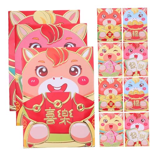 SEWACC Chinesische Rote Umschläge Lunar Year Lucky Money Bags mit Pferde Stabile Hong Bao Geldumschläge für Neujahrsfeier und Geschenkübergabe SEWACC Chinesische Rote Umschläge Lunar Year Lucky Money Bags mit Pferde Stabile Hong Bao Geldumschläge für Neujahrsfeier und Geschenkübergabe von SEWACC