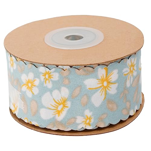 SEWACC DIY Blumenmuster Geschenkbänder Mehrfunktionsband Schnittbares Polyesterband Yards für Dekorationen und Bastelprojekte von SEWACC