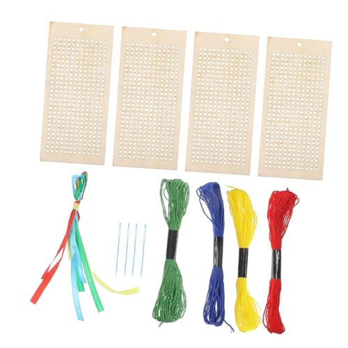 SEWACC DIY Holz Lesezeichen mit Kreuzstich Holzanhängern Fäden Kunststoffnadeln für Handarbeit Leichte Kompakte Buchzeichen zum Sticken für Schüler und Bastelfans SEWACC DIY Holz Lesezeichen mit Kreuzstich Holzanhängern Fäden Kunststoffnadeln für Handarbeit Leichte Kompakte Buchzeichen zum Sticken für Schüler und Bastelfans von SEWACC