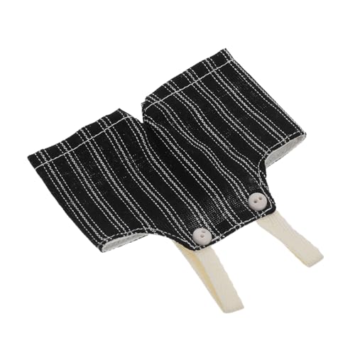 SEWACC DIY Kuscheltierspielzeug Kleidung Gestreifte Overalls aus Weichem für Plüschtiere und Puppen Niedliche Bären-Outfits zum Ankleiden und Sammeln Schwarze Puppenhosen aus Baumwolle von SEWACC