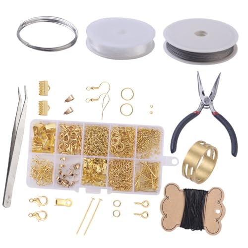 SEWACC DIY Metallohrringe Zubehörset mit Werkzeug Handgefertigtes Ohrringe Kit für Bastelprojekte Perfektes für Besondere Anlässe Goldenes Set SEWACC DIY Metallohrringe Zubehörset mit Werkzeug Handgefertigtes Ohrringe Kit für Bastelprojekte Perfektes für Besondere Anlässe Goldenes Set von SEWACC