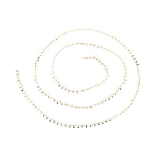 SEWACC DIY Schmuckkette aus Farbbeständigem Kupfer mit Fünfzackigem Stern Anhänger Vielseitige Bastelkette für Armbänder Halsketten Haarschmuck und Dekoration Hitzebeständig und Einfach SEWACC DIY Schmuckkette aus Farbbeständigem Kupfer mit Fünfzackigem Stern Anhänger Vielseitige Bastelkette für Armbänder Halsketten Haarschmuck und Dekoration Hitzebeständig und Einfach von SEWACC