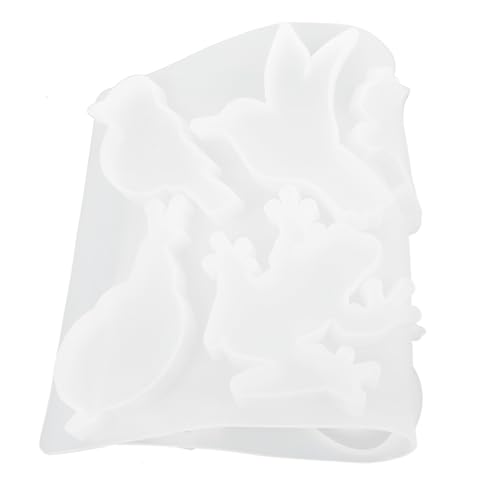 SEWACC DIY Silikonform für Tieranhänger Schlüsselanhänger Gießform aus Flexiblem Langlebigem Silikon für Individuelle Tierdeko Wie Frosch Salamander Schnecke Eichhörnchen zum Basteln und von SEWACC