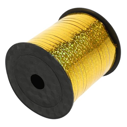 SEWACC Dekoratives Geschenkband Gold Yards Rolle Langlebiges DIY Verpackungsband für Geschenkverpackung Ballon und Heimdekoration Leichtes Vielseitiges Bastelband von SEWACC