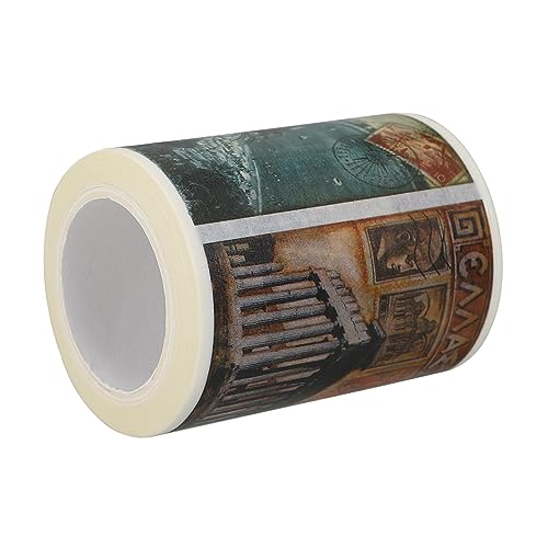 SEWACC Dekoratives Washi Tape mit Briefmarken Klebeband für Scrapbooking Journal DIY Basteln Geschenkverpackung Vielseitiges Schreibwaren Zubehör von SEWACC
