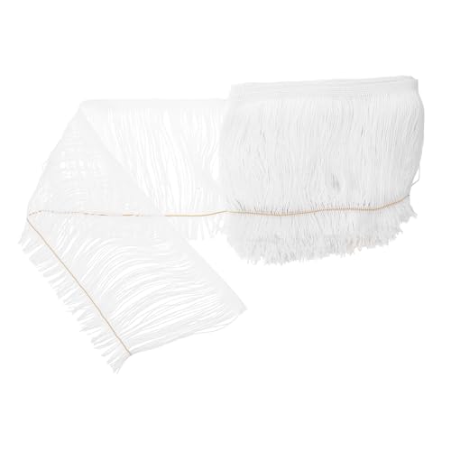 SEWACC Dichte Weiße Vorhangfransenborte Breit Polyester Fransenband für DIY Gardinen Kleidung Sofa und Wohnkultur Waschbar Vielseitig Zuschneidbar SEWACC Dichte Weiße Vorhangfransenborte Breit Polyester Fransenband für DIY Gardinen Kleidung Sofa und Wohnkultur Waschbar Vielseitig Zuschneidbar von SEWACC