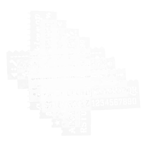 SEWACC Diy Wiederverwendbare Schablone für Cartoon Alphabet mit Wellenmuster Lange Streifen Vorlage zum Malen und Basteln für Kreative Projekte Kartenherstellung und Heimdekoration von SEWACC