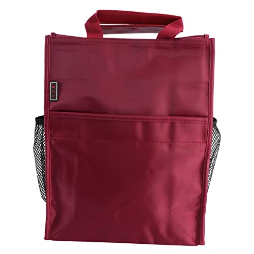 SEWACC Dokumenten Organizer mit Griff Oxford Dokumententasche Rot Wasserdichte Leichte und Faltbare Bürotasche für Schule und Arbeit Mehrzweck Tutorial Bag mit Reißverschluss und Großem von SEWACC