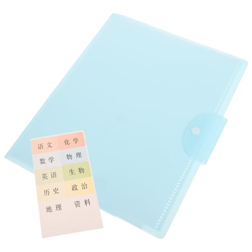 SEWACC Dokumentenmappe Organizer Tragbare Aufbewahrungstasche für Quittungen und Rechnungen Transparent Hellblau für Büro Schule und Reisen von SEWACC
