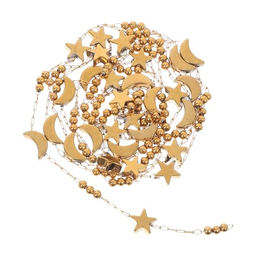 SEWACC Edelstahl Halskette Gliederkette mit Mond Stern Anhänger Hypoallergen Glänzend Vergoldet für DIY Schmuckherstellung von Armband Ohrring Romantisches Design für Mädchen SEWACC Edelstahl Halskette Gliederkette mit Mond Stern Anhänger Hypoallergen Glänzend Vergoldet für DIY Schmuckherstellung von Armband Ohrring Romantisches Design für Mädchen von SEWACC